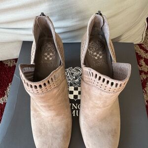 Vince Camuto Women's Suede Taupe Ankle Booties